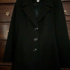 TALBOTS PETITE BLACK WINTER COAT